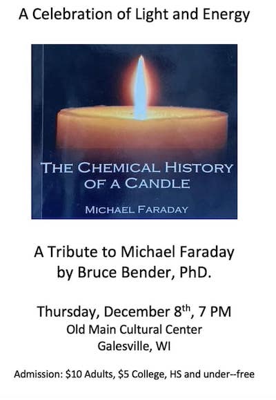 Flyer for The Chemical History of a Candle at Old Main.