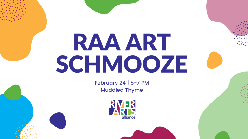 Graphic for February 24 RAA Art Schmooze.
