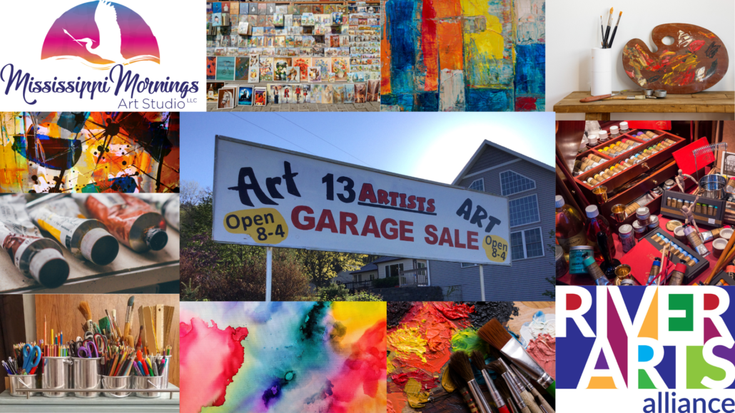 Collage image for Artists' Garage Sale.