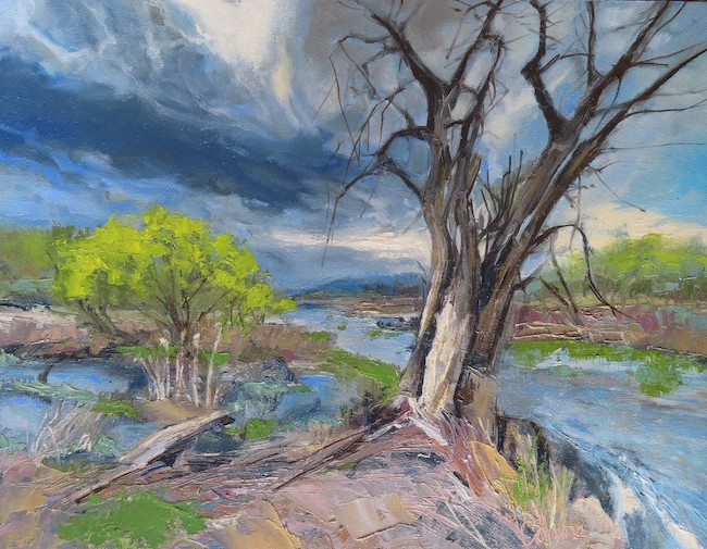 Spring Has Arrived in the Refuge, oil painting by Colleen Shore.