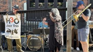 Jazz Jam regular John Carrier jams with Rochester musicians LaSonya Natividad and John Sievers.