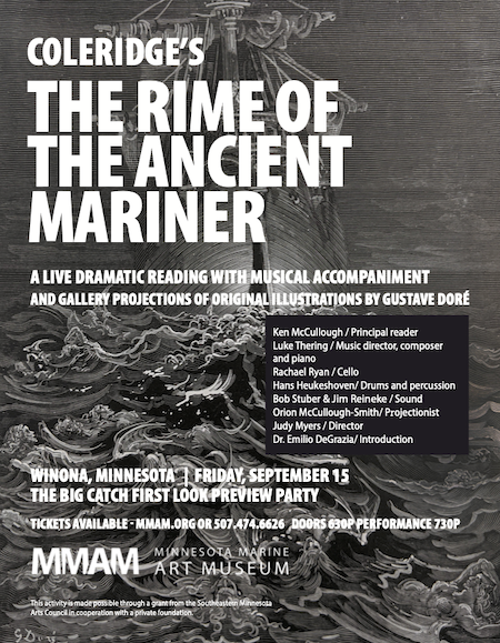 Poster for The Rime of the Ancient Mariner performance.