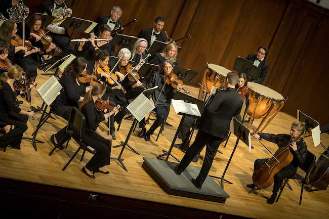 Photo of the Winona Symphony Orchestra performing.