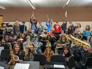 Photo of the Mayo High School Jazz Band.