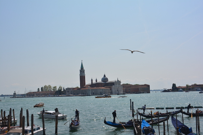Photo of the Cathedral of St. George from the Grand Canal in Venice.
