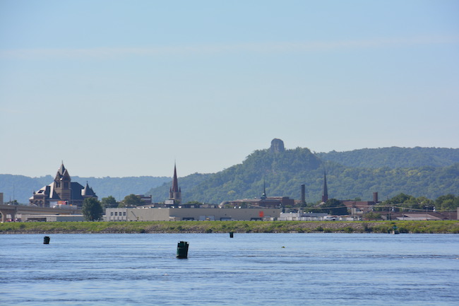 Photo of Winona from the Mississippi River.