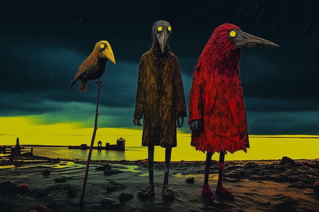 Artwork entitled In the Last Days of the Bird People, by Morro Schreiber.