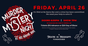 Graphic for Murder Mystery Night at No Name Bar.