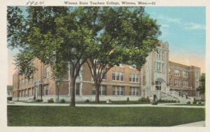 Postcard image depicting Somsen Hall in 1924.