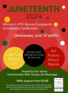 Poster for Juneteenth community celebration.