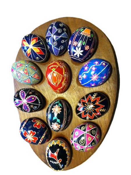 Photo of Ukrainian decorated eggs.