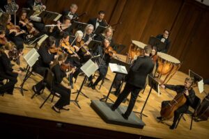 Photo of the Winona Symphony Orchestra in performance.