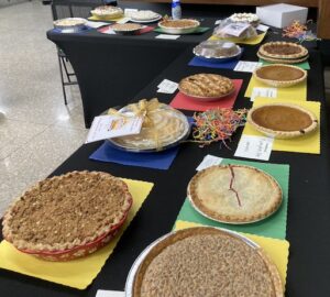 Photo of pies from 2023 Pie Walk.