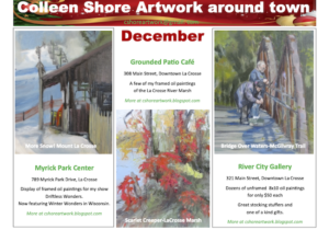 Colleen Shore artwork December flyer.