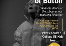 Poster image for A Night of Butoh featuring Zil Ricker at Old Main.