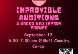 Graphic for Sugarloaf Theatre's "The Improvibles" auditions.