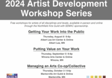 Poster for 2024 Artist Development Workshop Series.