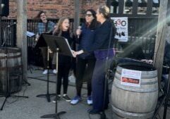 Members of SLIPA jamming with H3O at April Jazz Jam.