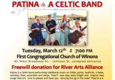 Poster for Patina benefit performance for River Arts Alliance at Cafe Congo.