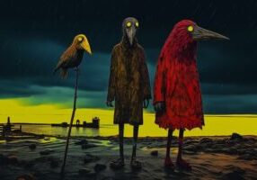 Artwork entitled In the Last Days of the Bird People, by Morro Schreiber.