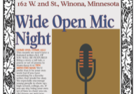 Poster for Laureate Writers Series Wide Open Mic Night.