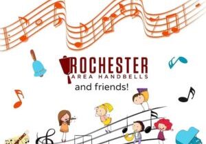 Graphic for Rochester Area Handbells and friends performace.