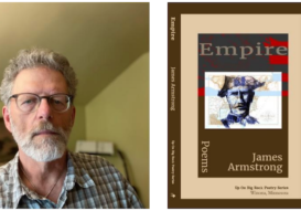 Photo of James Armstrong and book cover of Empire.