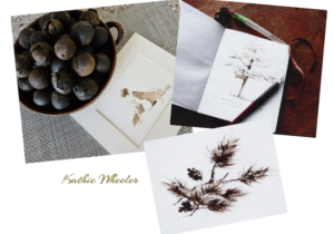 Photo of walnuts and walnut ink images by Kathie Wheeler.