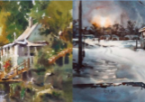 Two watercolor paintings by Dan Mondloch.