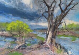 Spring Has Arrived in the Refuge, oil painting by Colleen Shore.