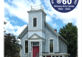 Photo of Winona Arts Center building with 60th Anniversary logo