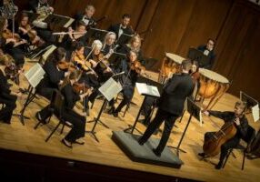 Photo of the Winona Symphony Orchestra in performance.