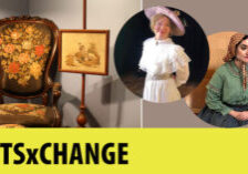 Graphic for artsXchange -Fashion Landscape: A Sampler of 19th-century Stage Characters and Their Costumes.