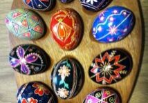 Photo of Ukrainian decorated eggs.